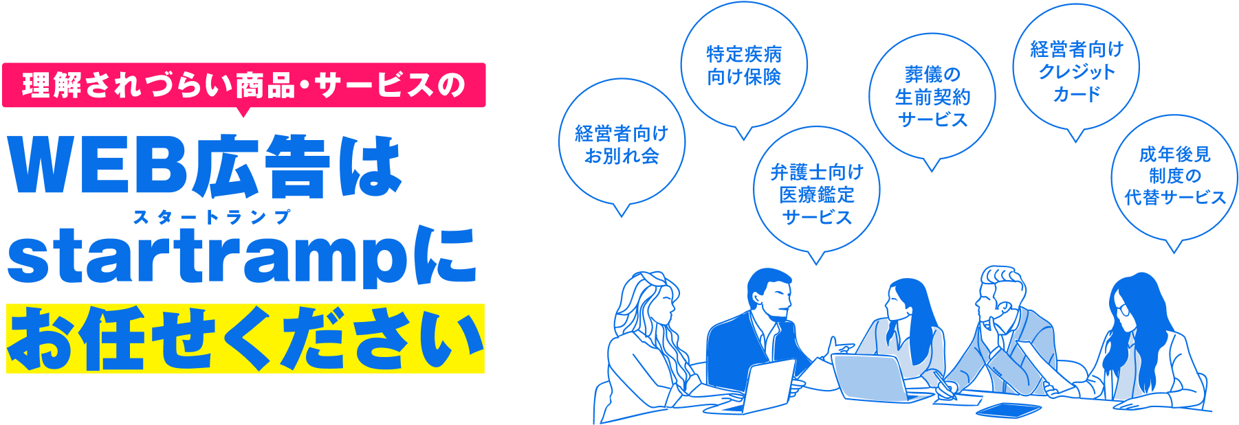 理解されづらい商品・サービスのWEB広告はstartrampにお任せください